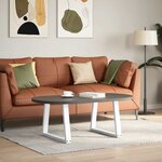 vidaXL Pieds de table basse en forme de V  2 pièces  blanc  60 x (42-43 3) cm  acier