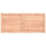 vidaXL Dessus de table bois massif traité bordure assortie