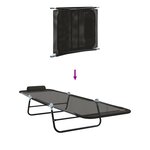vidaXL Chaise Longue Pliante avec Têtière Textilène Noire