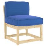 vidaXL Coussin pour dossier de palette Bleu royal 60 x 40 x 12 cm