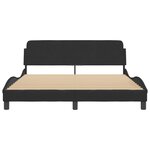 vidaXL Cadre de lit sans matelas noir 160x200 cm velours