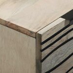 vidaXL Buffet Blanc 60 x 33.5 x 75 cm Bois de manguier massif