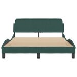 vidaXL Cadre de lit Dover vert foncé 140x190 cm velours