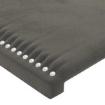 vidaXL Tête de lit à LED Gris foncé 93x16x118/128 cm Velours