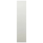 Armoire de bureau design moderne idéale rangement dossiers 90 x 40 x 180 cm en acier gris clair 02_0046807