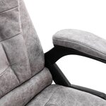 vidaXL Chaise de bureau de massage gris clair similicuir daim