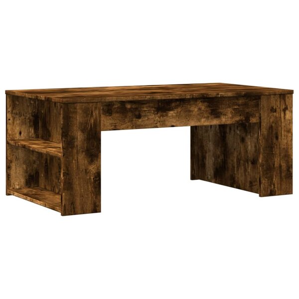 vidaXL Table basse chêne fumé 102x55x42 cm bois d'ingénierie