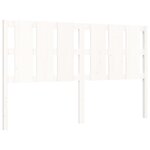 vidaXL Cadre de lit avec tête de lit blanc 160x200 cm bois massif