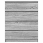 vidaXL Buffet sonoma gris 80x35x99 cm bois d'ingénierie