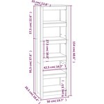 vidaXL Bibliothèque Noir 50x35x154 cm Bois de pin massif