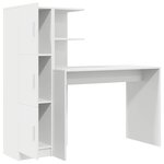 vidaXL Bureau 2 Pièces Blanc