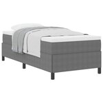 vidaXL Lit à lattes Gris clair 90 x 200 cm Tissu en velours côtelé