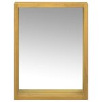 vidaXL Armoire à miroir 30x10x40 cm Bois de teck solide