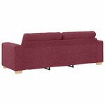 vidaXL Ensemble de Canapés 2 Pièces avec Coussins Rouge Vin Tissu
