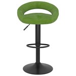 vidaXL Tabourets de bar lot de 2 vert clair velours