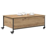 vidaXL Table basse Chêne artisanal 91 x 55 x 32 cm Bois d'ingénierie
