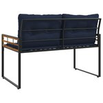 vidaXL Banc à couches en bois Uni Bleu marine 114 x 55 x 77 cm