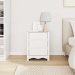 vidaXL Cabinet de chevet avec tiroir Drammen Blanc 45 x 35 x 56 cm