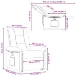 vidaXL Fauteuil inclinable Crème Tissu