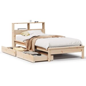 vidaXL Lit bibliothèque sans matelas 75x190 cm bois de pin massif