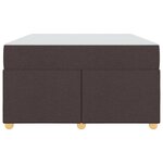 vidaXL Cadre de lit avec matelas Marron foncé 120 x 190 cm tissu