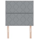 Tête de lit LED vidaXL Design en blocs de diamant Gris clair 90 cm Tissu