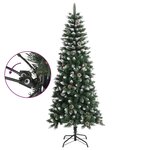 vidaXL Sapin de Noël artificiel avec support Vert 180 cm PVC