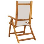 vidaXL Chaises pliables de jardin lot de 6 bois d'acacia et textilène