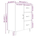 vidaXL Buffet chêne sonoma 69 5x34x90 cm bois d'ingénierie