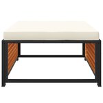 vidaXL Tabouret de jardin avec coussin 68x68x30cm bois massif d'acacia