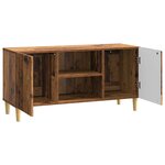 vidaXL Meuble TV 102 x 34 5 x 50 cm Bois ancien Bois d'ingénierie