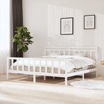 vidaXL Cadre de lit Blanc Bois massif 200x200 cm