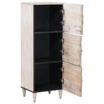 vidaXL Buffet Haut Blanc 40 x 33 5 x 110 cm Bois de mangue massif