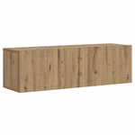 vidaXL Meuble TV mural chêne artisanal 100x30x30 cm bois d'ingénierie