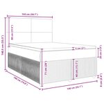 vidaXL Sommier à lattes de lit et matelas bleu 140x190 cm velours
