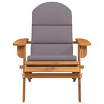 vidaXL Chaise de jardin Adirondack avec coussins bois massif d'acacia