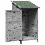vidaXL Abri de jardin Gris 59 x 56 x 113 5 cm Bois d'ingénierie