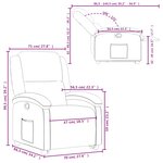 vidaXL Fauteuil inclinable Vert clair Velours