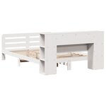 vidaXL Cadre de lit sans matelas blanc 150x200 cm bois de pin massif