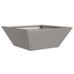 vidaXL Cache-pot de jardin Rouillé 40 x 40 x 15 cm Acier patiné