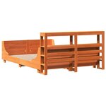 vidaXL Cadre de lit sans matelas cire marron 150x200cm bois pin massif