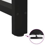 vidaXL Pieds de table à manger Noir 2 pièces 50 x (72-73) cm Acier