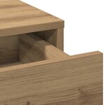 Set de coiffeuse 2 pièces avec LED en bois d'ingénierie chêne