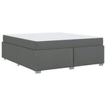 vidaXL Cadre de lit avec matelas Gris foncé 180 x 200 cm tissu