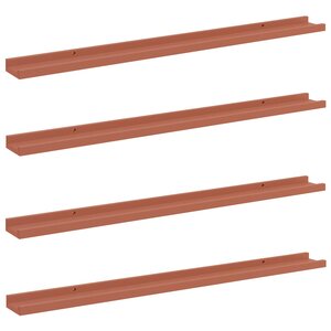 vidaXL Étagère Murale 4 Pièces Rouge 100 x 9 x 3 cm Bois d'ingénierie