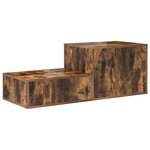 Armoire de rangement vidaXL Chêne fumé 127x41x40 cm Bois d'ingénierie