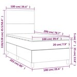 vidaXL Sommier à lattes de lit avec matelas LED Vert foncé 100x200 cm