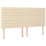 vidaXL Sommier à lattes de lit avec matelas Crème 200x200 cm Tissu