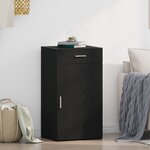 Buffet vidaXL Noir Chêne 30x42 5x93 cm Bois d'ingénierie