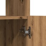 vidaXL Buffet haut chêne artisanal 63x33x140 cm bois d'ingénierie